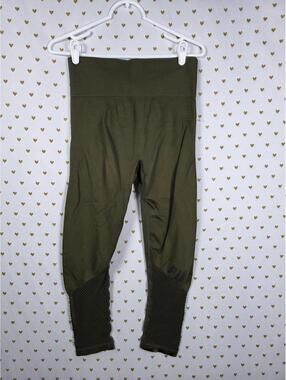 Victorias Secret PINK Large ULTIMATE Net Mesh Leggings Pants Green